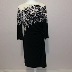 RALPH LAUREN black and cream dress
